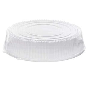 wna a18petdmhi caterline plastic round catering tray dome lid, 18-inch, clear (25-count)