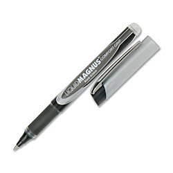 skilcraft 7520-01-587-7801 micro point liquid magnus comfort grip roller ball pen, 0.5mm size, black ink (pack of 4)