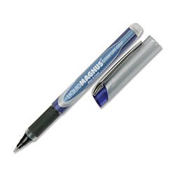 skilcraft 7520-01-587-7787 fine point liquid magnus comfort grip roller ball pen, 0.7mm size, blue ink (pack of 4)