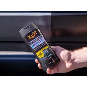 Meguiar's Ultimate Black Plastic Restorer - Restores Black Plastic & Faded Trim Pieces While Adding Durability & UV Protection - 12 Oz