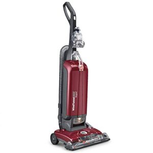 hoover windtunnel max bagged upright vacuum cleaner, with hepa media filtration, 30ft. power cord, uh30600, red
