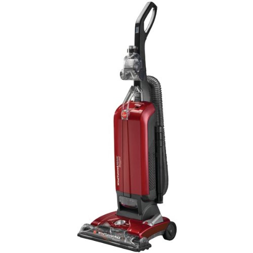 Hoover WindTunnel Max Bagged Upright Vacuum Cleaner, with HEPA Media Filtration, 30ft. Power Cord, UH30600, Red