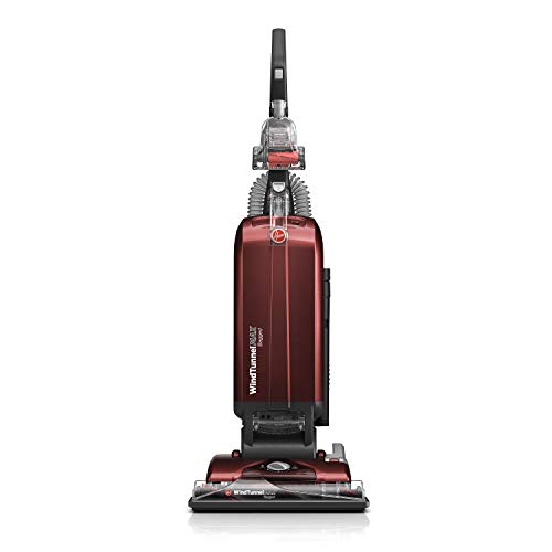 Hoover WindTunnel Max Bagged Upright Vacuum Cleaner, with HEPA Media Filtration, 30ft. Power Cord, UH30600, Red