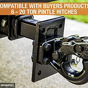 Buyers Products PM87 3-Position Pintle Hook Mount, Black, 9 in. Shank