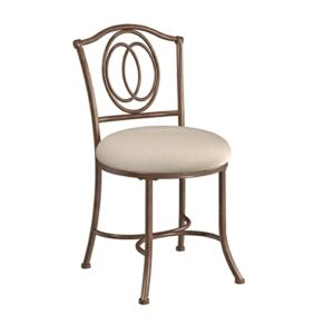 hillsdale, 50945a, emerson metal vanity stool, golden bronze