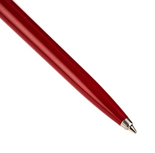 1 X Parker Jotter Retractable Ball Point Pen, Red Barrel, Black Ink, Medium Point