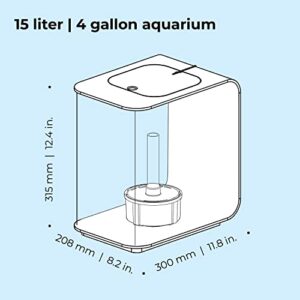 Flow 15 Aquarium with Standard Light - 4 Gallon, White