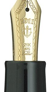 Sailor 1911 Large Black Gold Trim 21K Gold Medium Point Fountain Pen - 11-2021-420