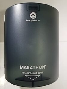 marathon center pull towel dispenser clear