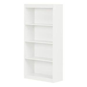 south shore axess 4-shelf bookcase, pure white