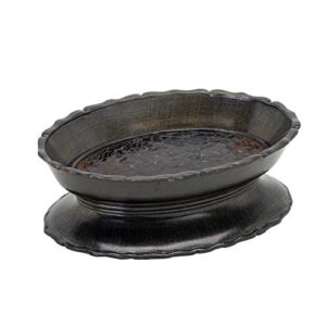 zenna home india ink prescott soap dish, bronze