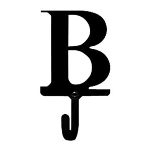 village wrought iron letter b wall hook small