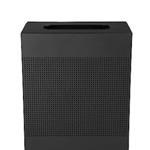 Rubbermaid Commercial Products Silhouettes Trash Can, 40-Gallon, Black, Steel Modern Look, Heavy Gauge Garbage Can/Waste Basket for Outdoor/Indoor Spaces