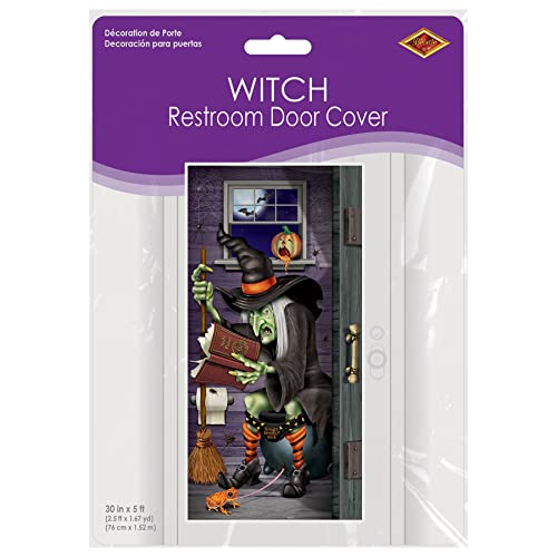 Witch Restroom Door Cover Party Accessory (1 count) (1/Pkg)