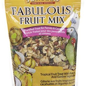 Sun Seed Company Bss59205 Fabulous Fruit Mix Parrot Treats Pouch, 12-Ounce