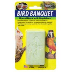 zoo med mineral block with vegetables bird banquet, 5-ounce