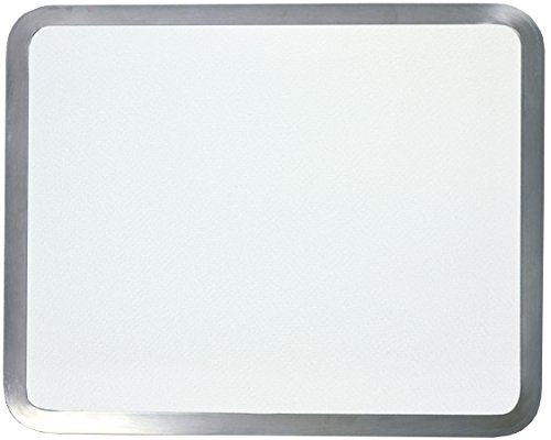 Vance 12 X 15 inch White Built-in Surface Saver Tempered Glass Cutting Board with Stainless Steel Frame | Best Kitchen Chopping Board for Food Prep | BPA-Free | Non-Porous