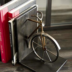 Deco 79 Metal Bike Bookends, Set of 2 6"W, 9"H, Black