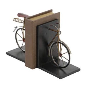 Deco 79 Metal Bike Bookends, Set of 2 6"W, 9"H, Black