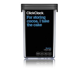 clickclack kitchen essentials 1.25 qt. canister - charcoal