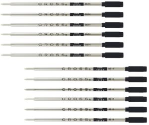 cross ballpoint pen refill 12-pack black fine