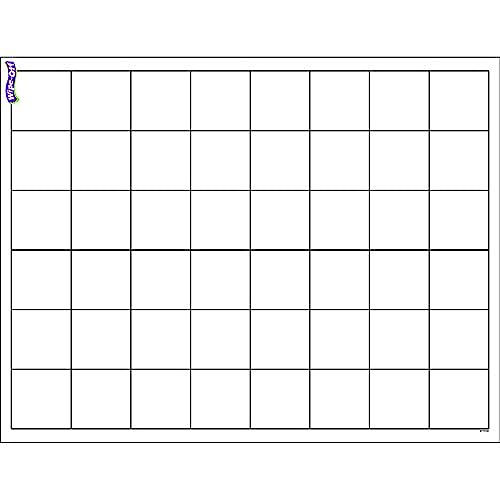 TREND enterprises, Inc. Graphing Grid (Large Squares) Wipe-Off Chart, 17" x 22"