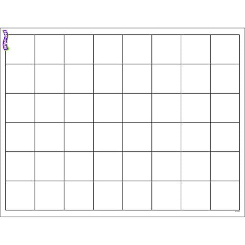 TREND enterprises, Inc. Graphing Grid (Large Squares) Wipe-Off Chart, 17" x 22"