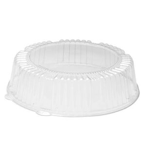 caterline plastic round catering tray dome lid, 12-inch diameter x 2.75-inch height, clear (25-count)