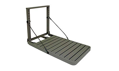 Great Day Load-A-Pup HD 14x20in Robust Safety Pet Loading Platform - for The Hunting Dog - Earth-Tone Gray Powder-Coated Finish - Intended for Use in Fresh Water, LP500HD