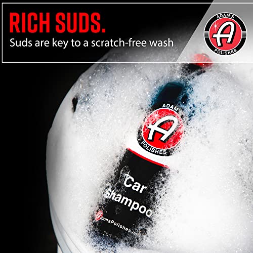 Adam's Polishes Car Wash Shampoo (16 fl. oz), pH Best Car Wash Soap For Snow Foam Cannon or Gun For Pressure Washer & 5 Gallon Bucket, Powerful Safe Spot Free Cleaning Liquid Auto Detergent