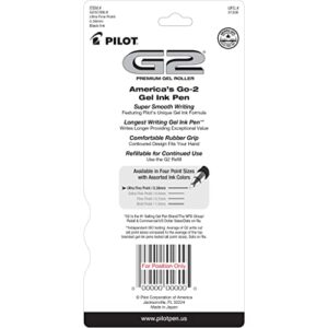 Pilot, G2 Premium Gel Roller Pens, Ultra Fine Point 0.38 mm, Pack of 5, Black