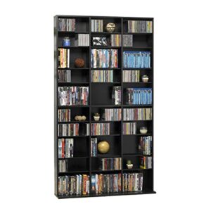 Atlantic Oskar 1080 Media Storage Cabinet – Protects & Organizes Prized Music, Movie, Video Games or Memorabilia Collections, PN 38435714 in Espresso