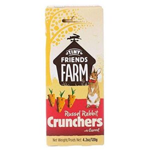 tiny friends farm supreme russel premium crunchers carrot healthy baked bites for rabbits 4.2z