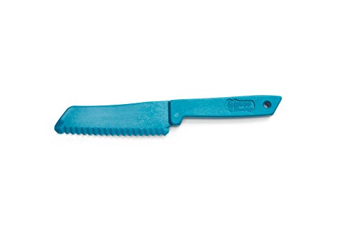 Fox Run Bakeware Buddy Knife, food grade safe plastic kitchen knife,1 x 8 x 0.5, Blue, 4-Inch Blade