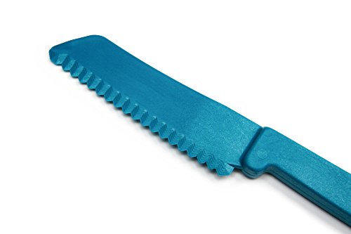 Fox Run Bakeware Buddy Knife, food grade safe plastic kitchen knife,1 x 8 x 0.5, Blue, 4-Inch Blade