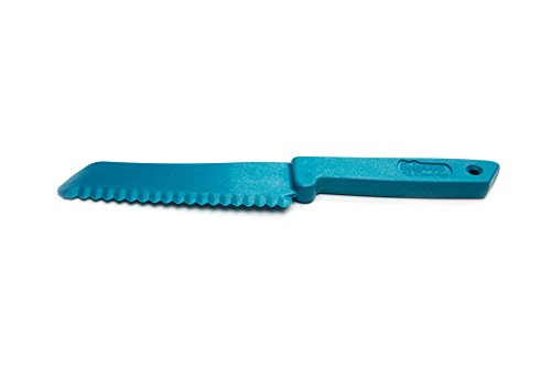 Fox Run Bakeware Buddy Knife, food grade safe plastic kitchen knife,1 x 8 x 0.5, Blue, 4-Inch Blade