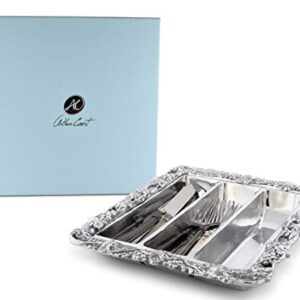 Arthur Court Designs Aluminum Metal Grape Flatware Caddy Silverware Utensil Holder Organizer 13 inch x 11 inch
