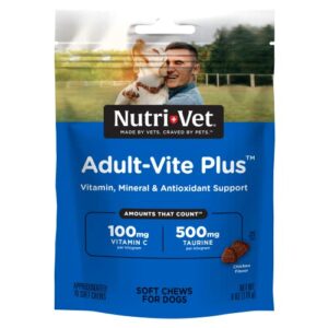 nutri-vet adult-vite plus soft chews for dogs |formulated with vitamins and minerals | supports everyday health | 70 count