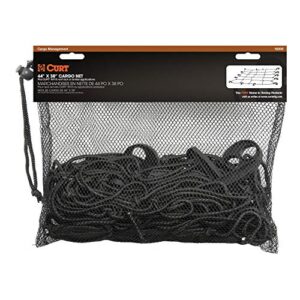 CURT 18200 44 x 38-Inch Elastic Cargo Net with Hooks for Roof Basket