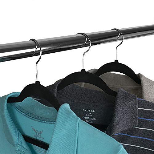 Sunbeam Garment Hanging Clothing Rack on Wheels, Black and Silver