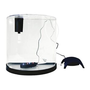 Tetra ColorFusion Starter aquarium Kit 3 Gallons, Half-Moon Shape, With Bubbler And Color-Changing Light Disc