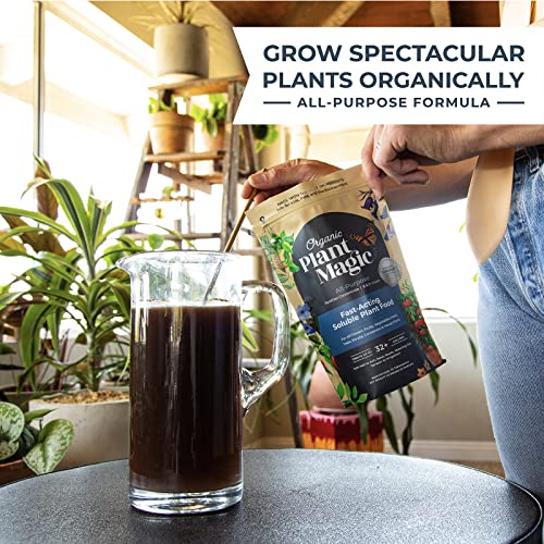 Organic Plant Magic - Truly Organic™ Fast-Acting Water Soluble Plant Food - All-Purpose Fertilizer Concentrate for Flower, Vegetable, Herb, Fruit Tree, Garden & Indoor Houseplants [One 1/2 lb Bag]