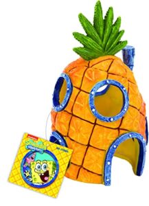 penn-plax spongebob squarepants officially licensed aquarium ornament – spongebob’s pineapple house – large