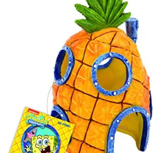 Penn-Plax Spongebob Squarepants Officially Licensed Aquarium Ornament – Spongebob’s Pineapple House – Large