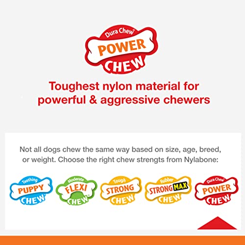 Nylabone Power Chew Double Bone Long Lasting Chew Toy for Dogs Medium - Up to 30 lbs.