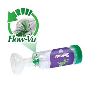 the original aerokat* feline aerosol chamber inhaler spacer for cats and kittens with exclusive flow-vu* indicator