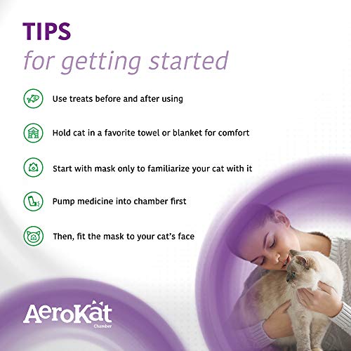 The Original AEROKAT* Feline Aerosol Chamber Inhaler Spacer for Cats and Kittens with Exclusive FLOW-VU* Indicator