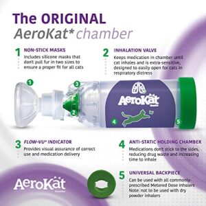 The Original AEROKAT* Feline Aerosol Chamber Inhaler Spacer for Cats and Kittens with Exclusive FLOW-VU* Indicator