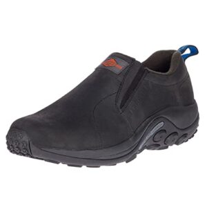 merrell men's jungle moc leather slip resistant industrial shoe, black, 10