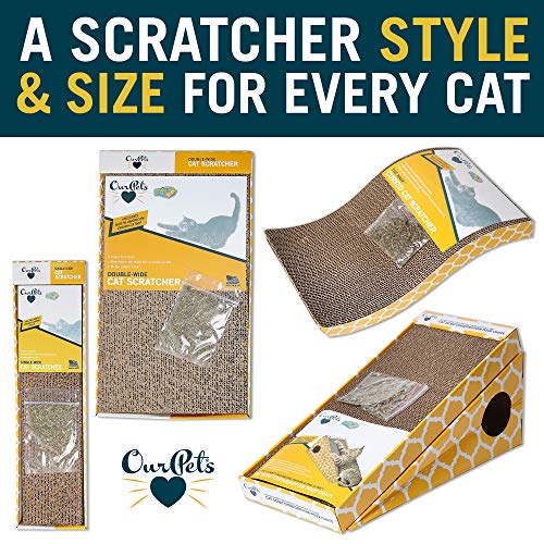 Cosmic OurPets Far and Wide Cat Scratcher Cat Toys (Cat Toys for Indoor Cats, Catnip Toys, Cat Gifts & Cat Toys Interactive) [Includes Cosmic Catnip- North-American Grown]